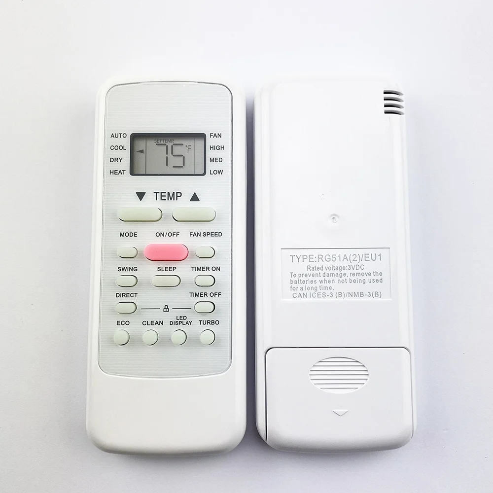 New RG51A(2)/EU1 Infrared Remote Control for BLACK+ DECKER MIDEA Air Conditioner