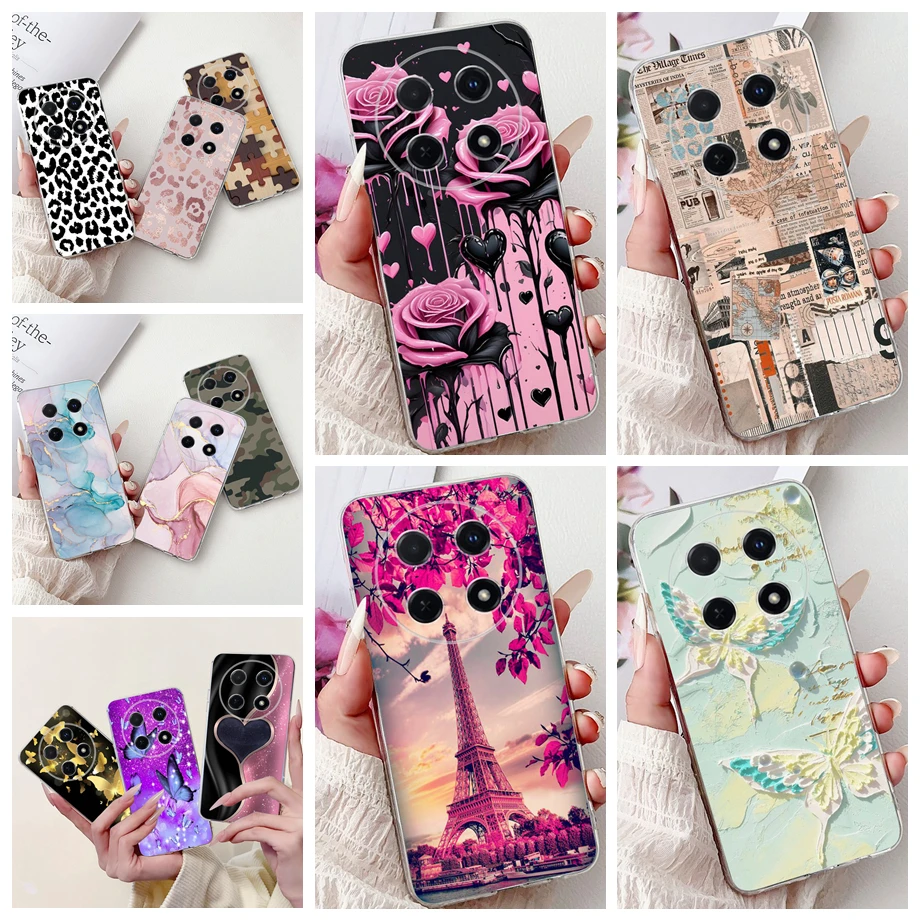 

Soft Clear Silicone Back Cover For Huawei Nova 13i Phone Case Marble Gothic Style Couple Cartoon Capa For Huawei Nova 12i Capa