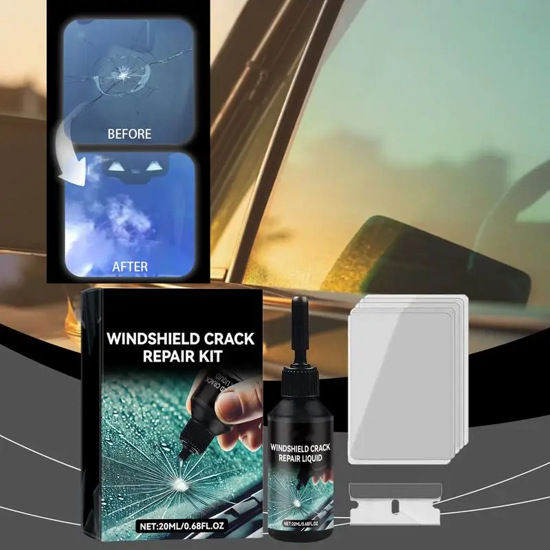 

Car Windshield Windscreen Glass Repair Resin Kit Auto Vehicle Casement Fix Tool Car Windshield Cracked Repair Glue Cracks Gone