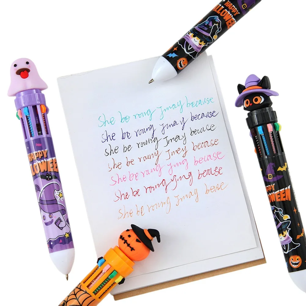 5–30 Stück Geister-Kürbis-Halloween-Themenstifte in zehn Farben, Halloween-Karneval-Partygeschenke, Geschenktütenfüller, Souvenirpreise, Geschenktüten – Detail 3