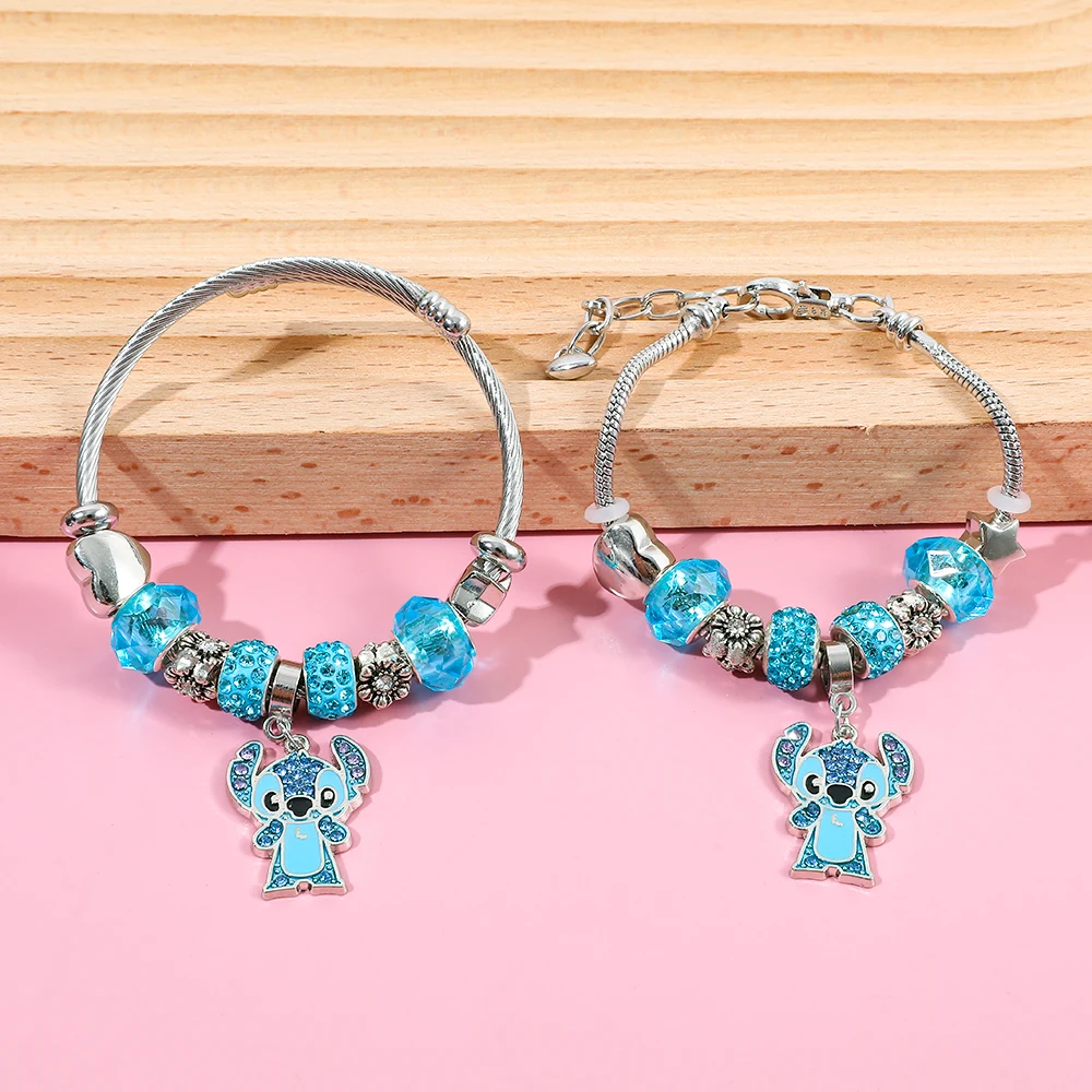 ديزني لطيف الكرتون غرزة حجر الراين قلادة الخرزة سوار y2k المتناثرة الأزياء سحر المجوهرات هدية #2