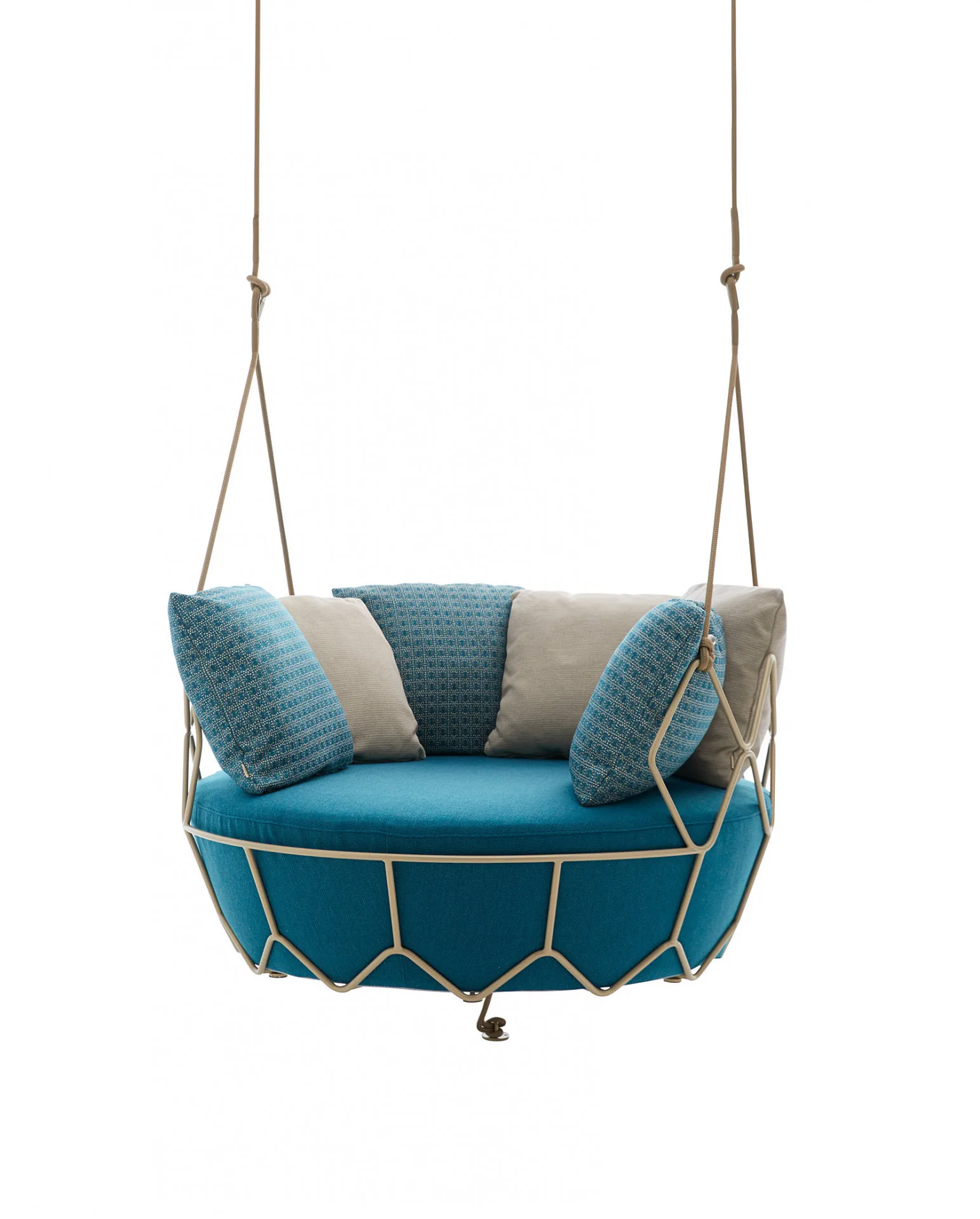 Modern Design Royal Blue Cushion Patio Hanging Swing Chair with Stand  Garden Outdoor Furniture view 5