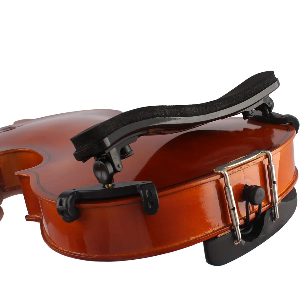 Violin Shoulder Rest for 3/4 4/4 1/2 1/4 1/8 1/16 with Thick Foam Pad Collapsible and Height Adjustable Feet Plastic Violin Part