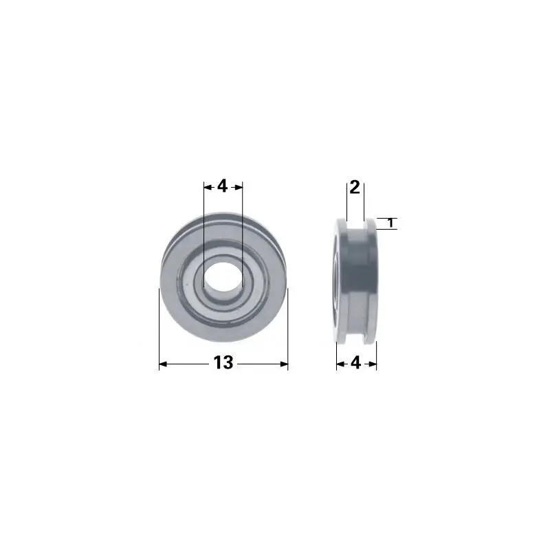 1PC External thread micro non-standard H-groove groove bearing roller micro routing ball pulley 4 * 13 * 4