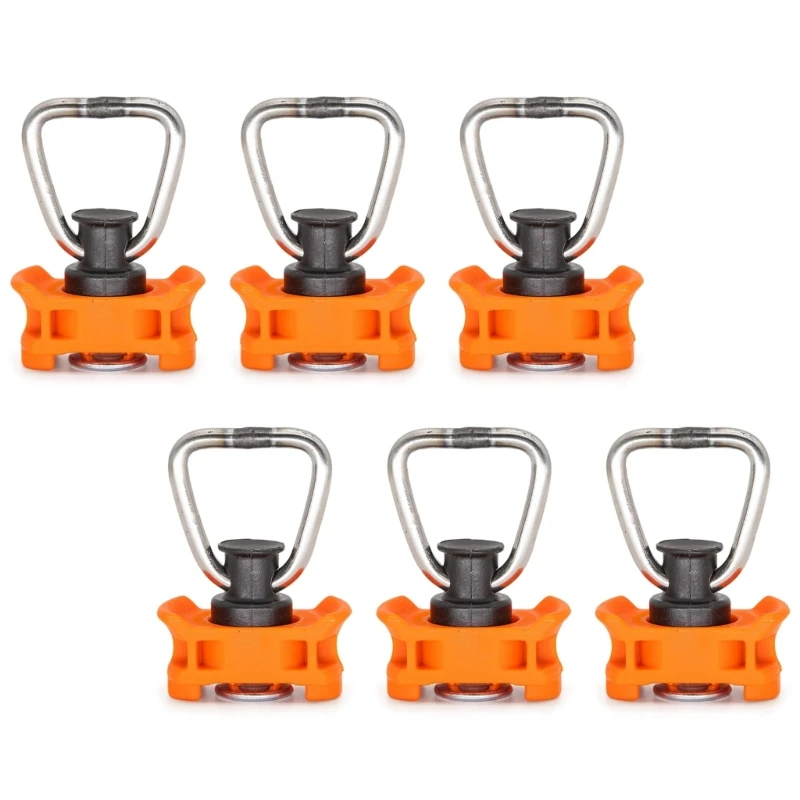RV Boat Tie Down Anchor Single Stud Fitting L Track 1322LB Capacity with Stainless Steel Round Ring Hanging Hook Cargo Control view 2