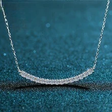 925 Sterling Silver Exquisite Versatile Unique Design Smile Necklace Women's Clavicle Chain, Perfect for Gifting view 5