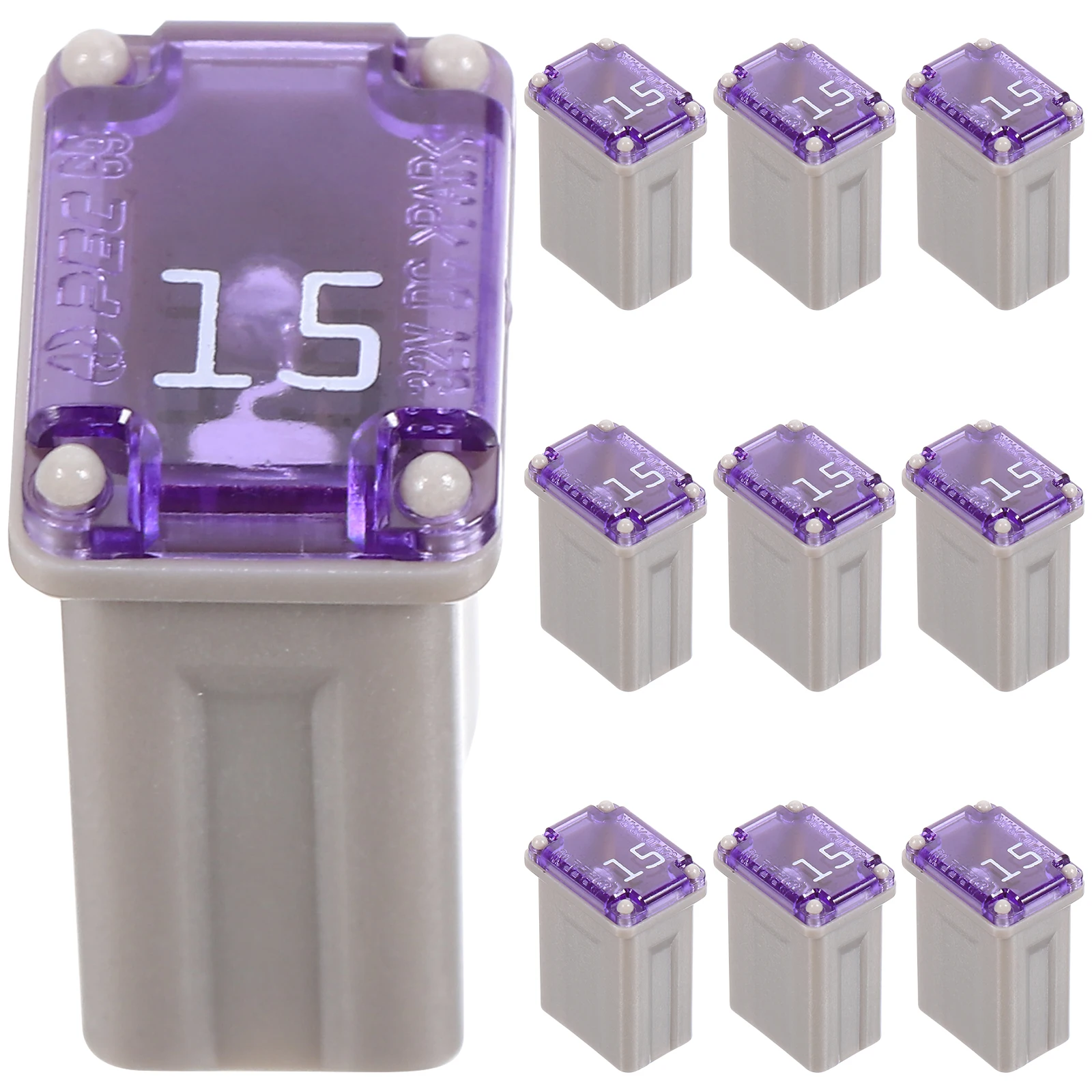 

10pcs 15A Car Fuses Cartridge For Automotive Safety Kits Electrical Wiring Solution Sturdy Plastic Easy Install