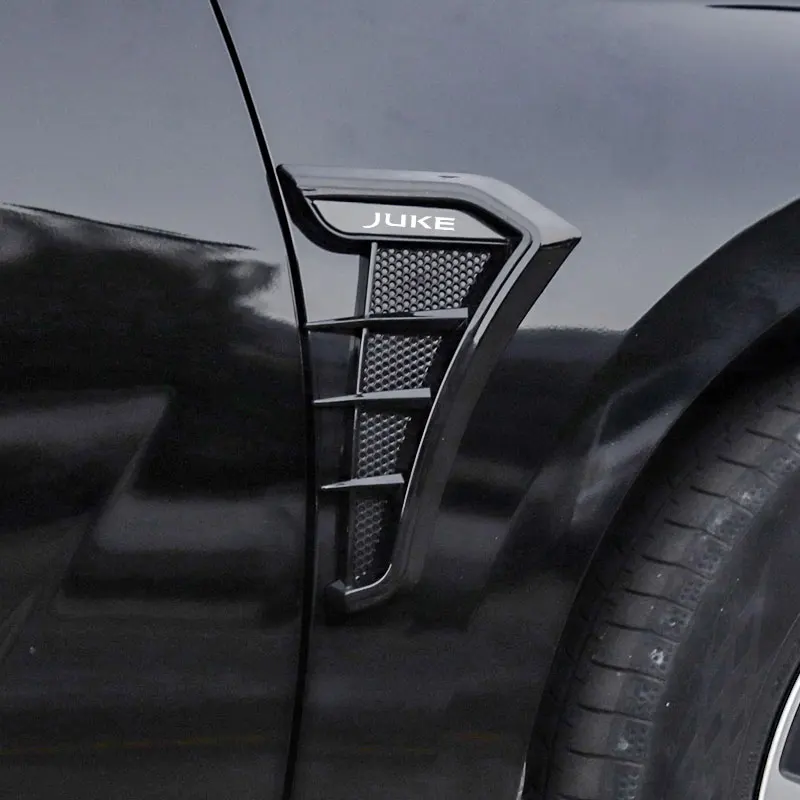 

Carbon Black Car Fender Side Vents Air Flow Intake Hole Grille Sticker Cover For Nissan Juke car Accessories