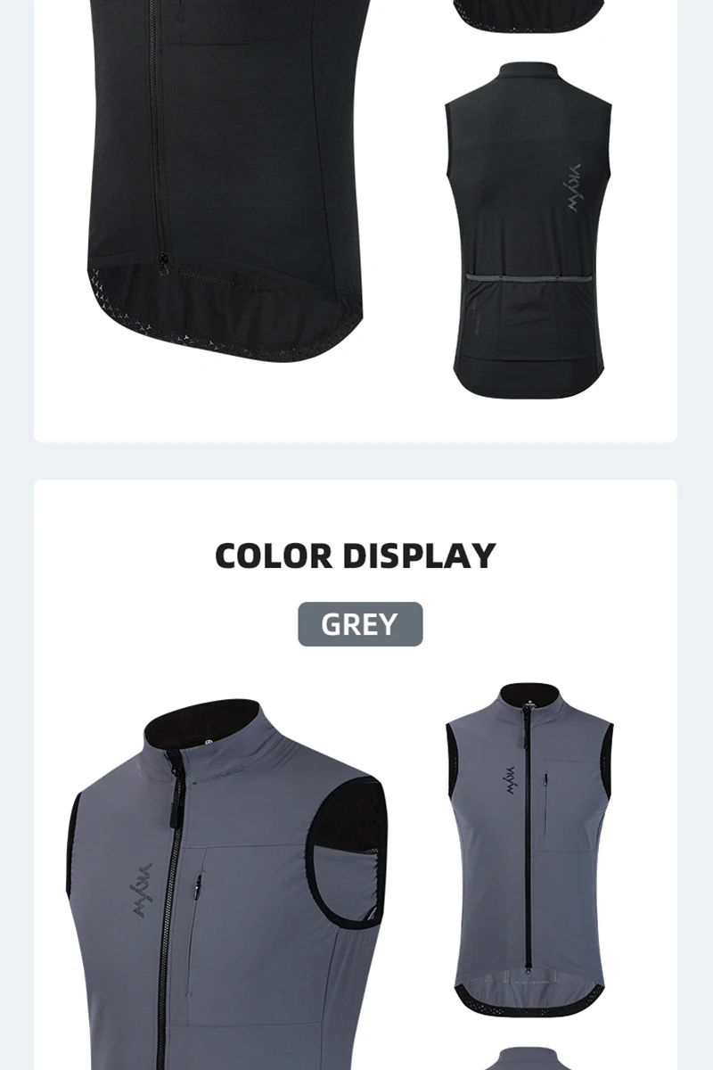YKYWBIKE Herren Fahrradweste Winter Herbst Wasserdicht Winddicht Fahrrad Thermo Windjacke Rennrad Gilet MTB Fahrradbekleidung – Detail 17