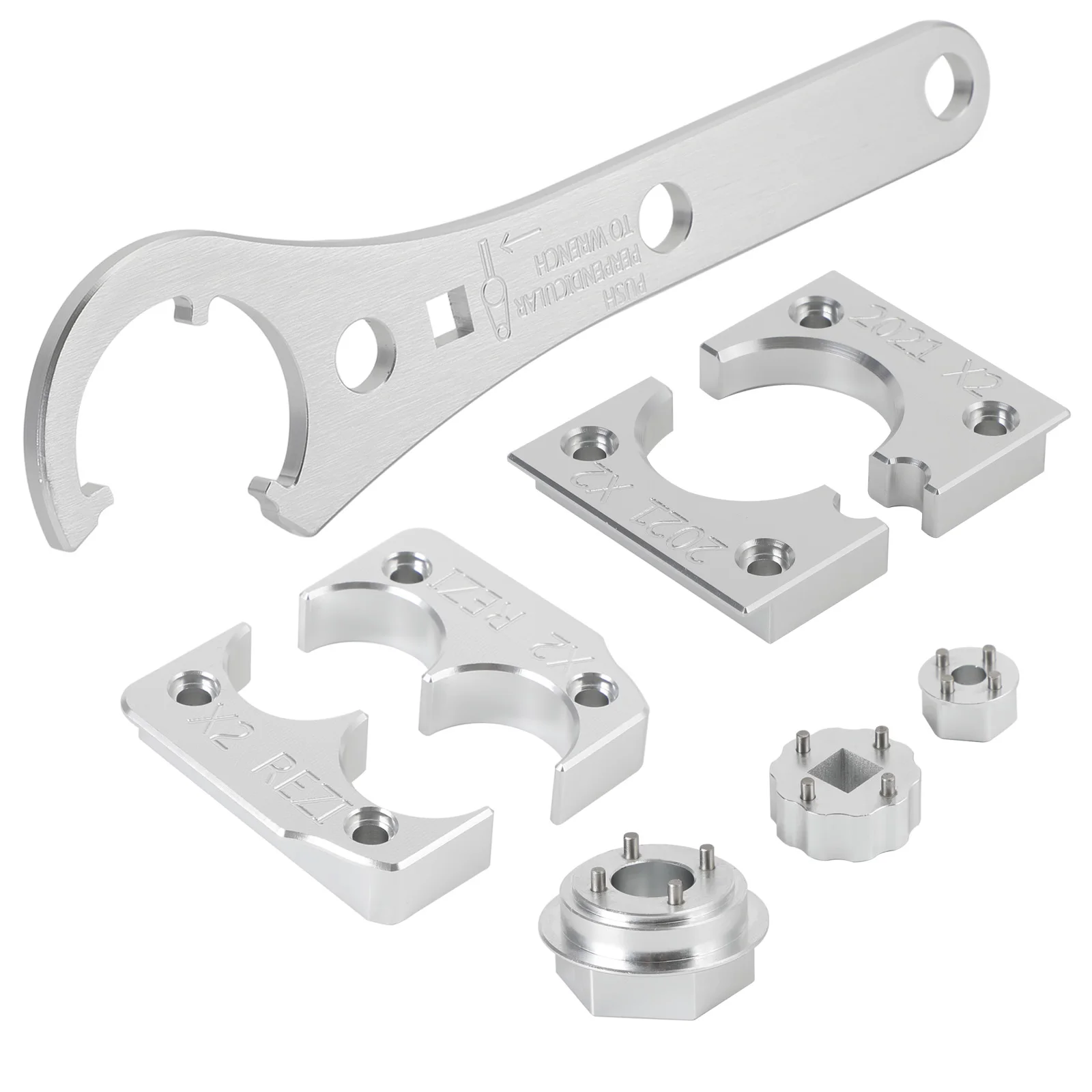 Float Shock Rebuild Tool Kit Schraubstockklemme + Dichtungskopf + 4 Stiftbuchsen für Fox X2 2021 – Detail 1