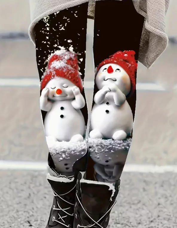 Autumn Winter Christmas leggings Women Fashion Leggings Stretchy Slim Tights Sexy Yoga Pants Trendy Cool Workout Trousers