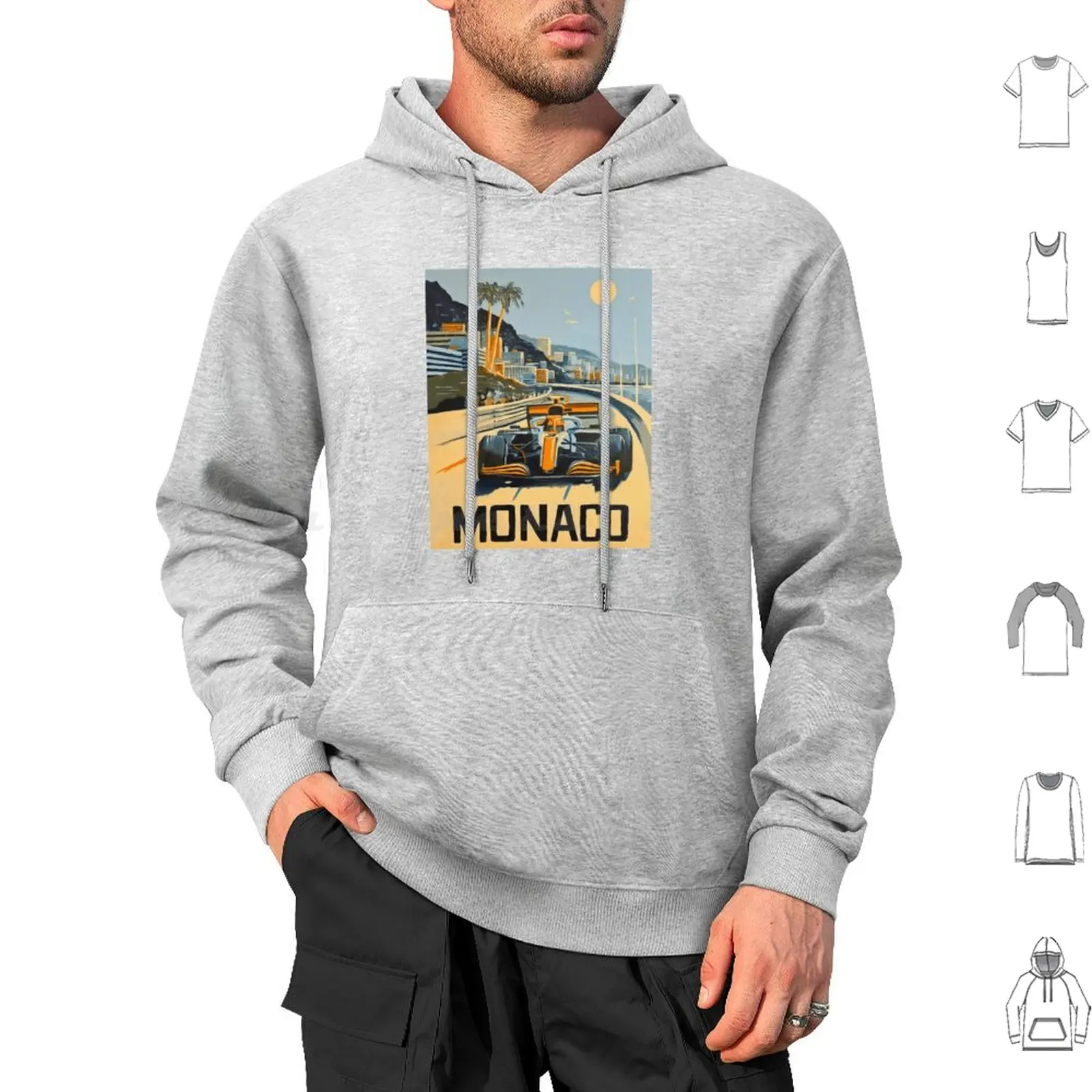 Monaco Hoodies Long Sleeve Motorsport Lewis Lando Norris 2023 Leclerc Monaco Grand Prix