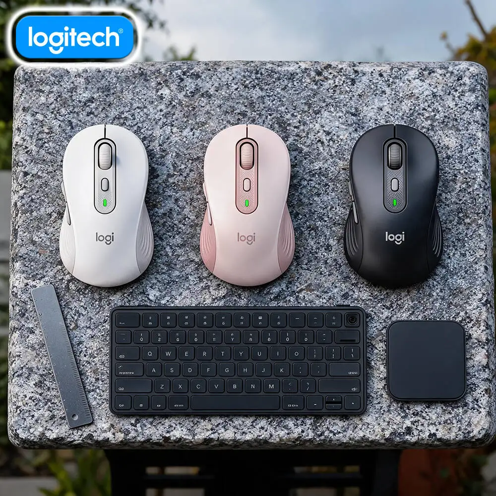 Ergonomic M750 Silent Mouse - Soft Anti-Slip Rubber Grips, Bluetooth/2.4G Dual Modes, 24-Month Long Battery, Office Pick Tool