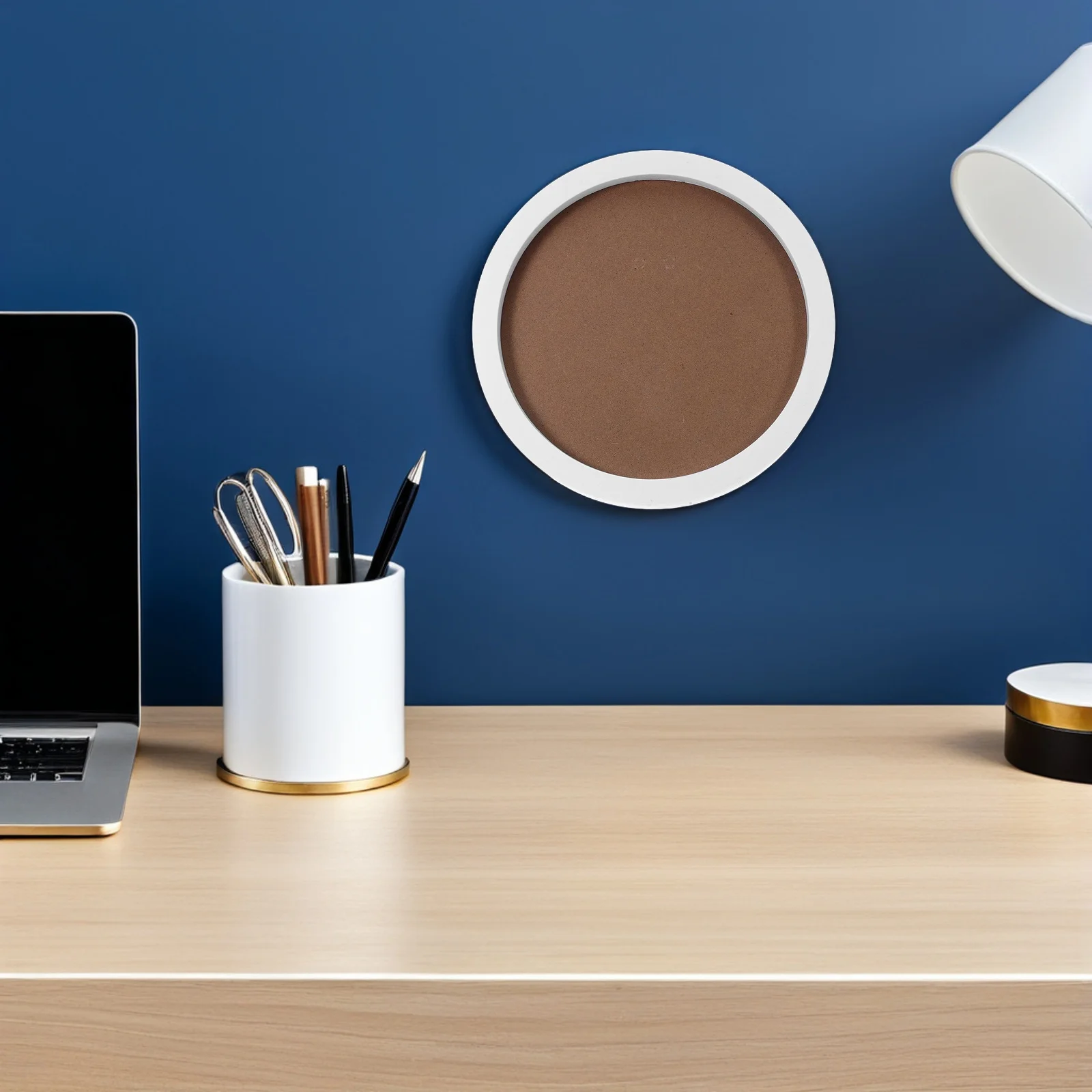 

8pcs 19.5Cm Round Picture Frame Plastic Desktop Display Holder For Photos Modern Rustic Decorative Design Snap- For Home