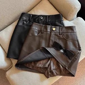 Mini -Frauen mit hohem Taillenkleid, Bodycon -Rocklinie A, warmes Mädchengewicht, neuer Stil, Herbst und Winter, 2023 10 Hauptverkaufsmodellierungsrock - №4