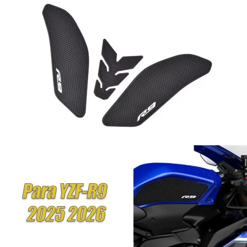 For Yamaha YZF-R9 2025 2026: YZF R9 Tank Protector Stickers, Motorcycle Knee Protection Kit, Decals And Accessories.
