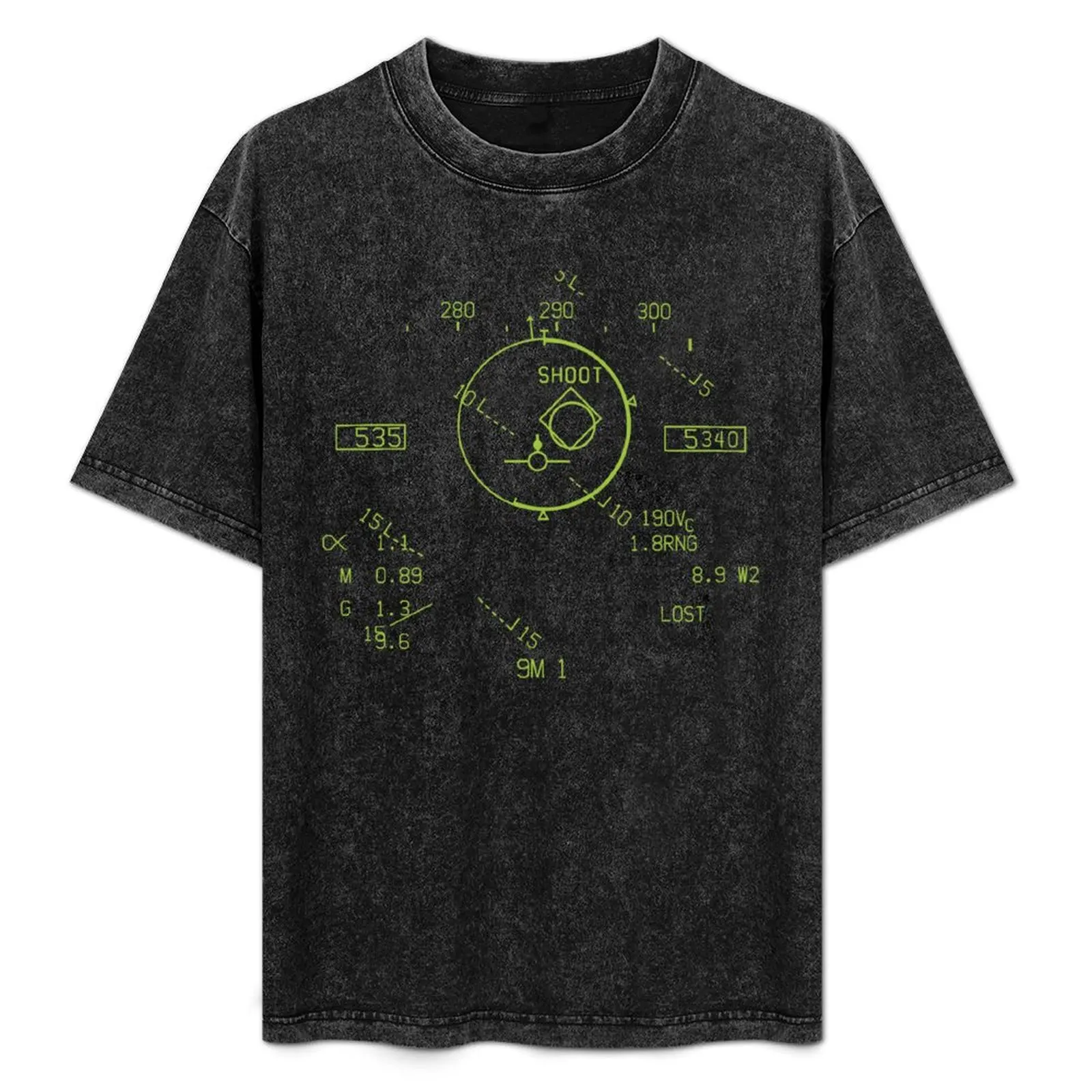 

F/A-18 Hornet HUD T-Shirt Plus Size Loose Short Sleeve Top