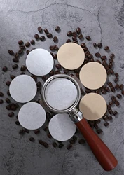500pcs Round Powder Bowl Filters (51mm/53mm/58mm) For Italian Espresso Machine, Double Layer Water Filtration Paper For Coffee