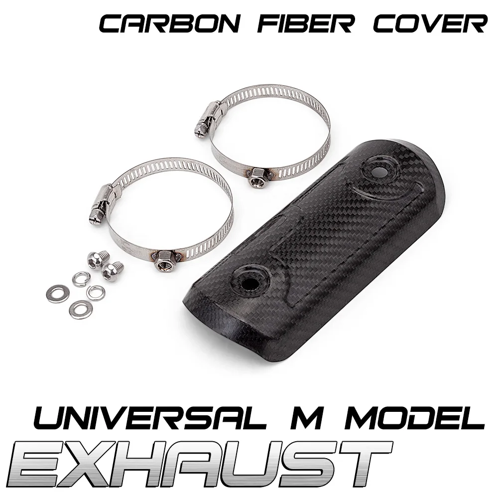 Carbon Fiber Anti-Scald Heat Shield Universal Exhaust Pipe Protective Cover For All Motorbikes