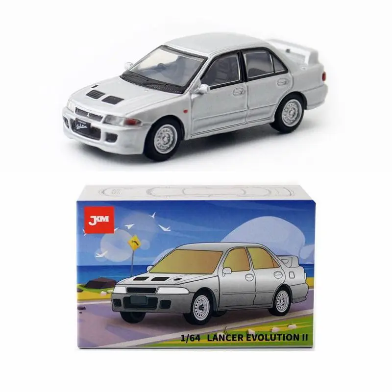 1:64 Mitsubishi Lancer Evolution II EVO 2 игрушечный автомобиль 1/64 JKM литой металлический Супер спортивный автомобиль модель миниатюрный
