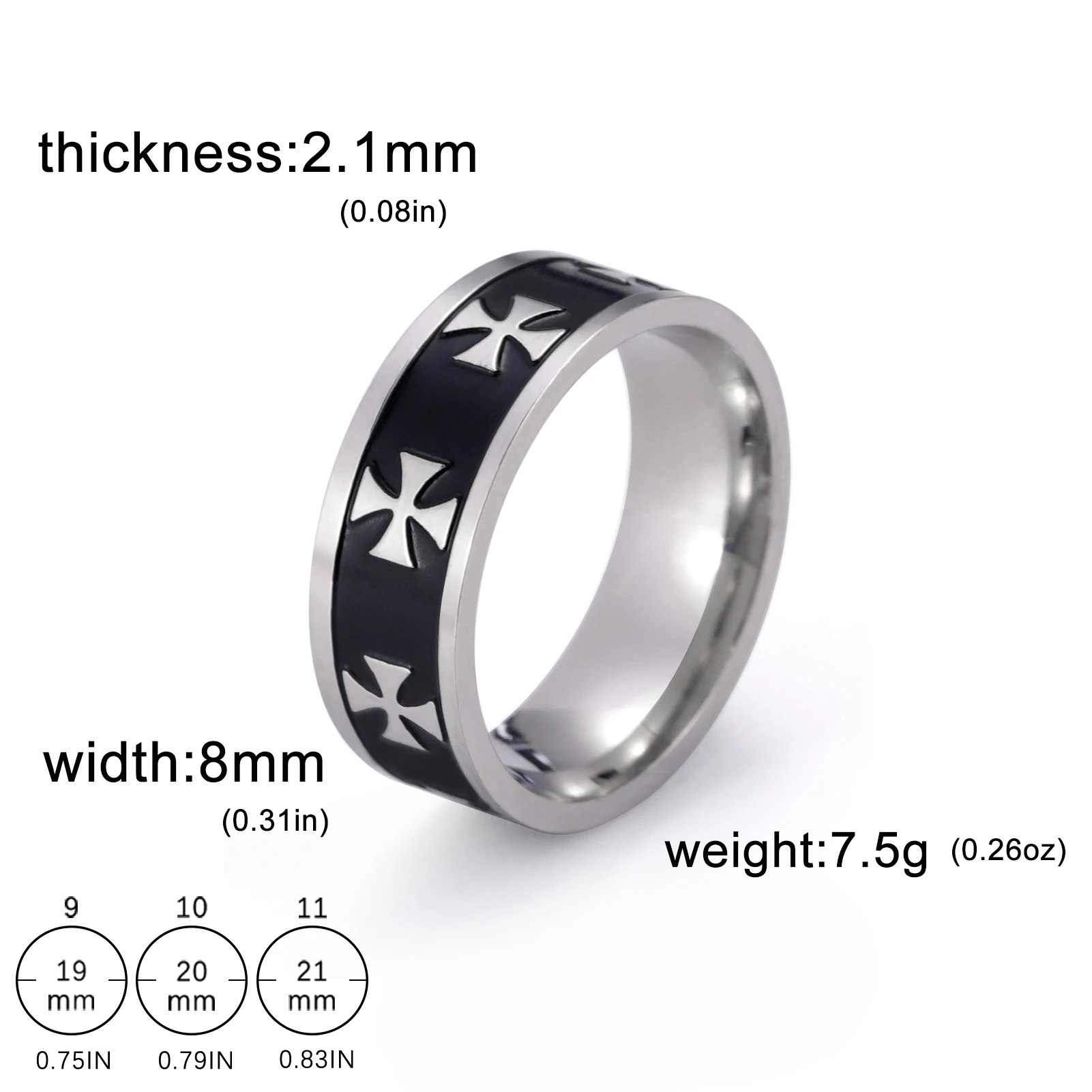 Dreamtimes Stainless Steel Rings Trendy Vintage Clover Fashion Smear Couple Ring For Women Jewelry Wedding Eachother Gifts