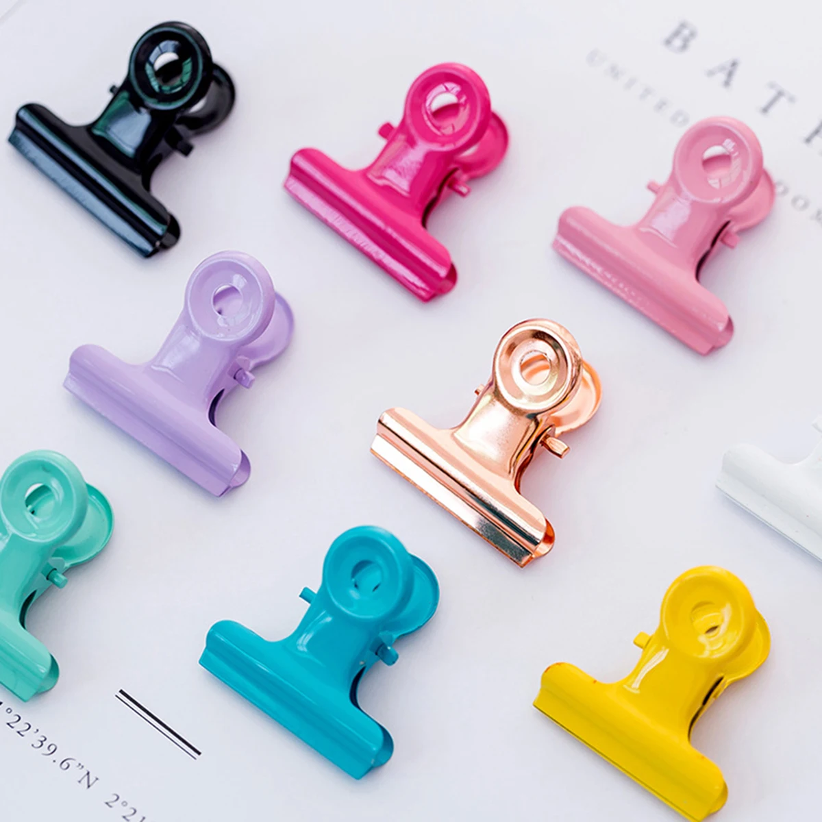 

10 Pcs Circular Clips Metal Assorted Sizes Office Supplies Paper Files Picture Documents Sealing Kitchen Use Premium