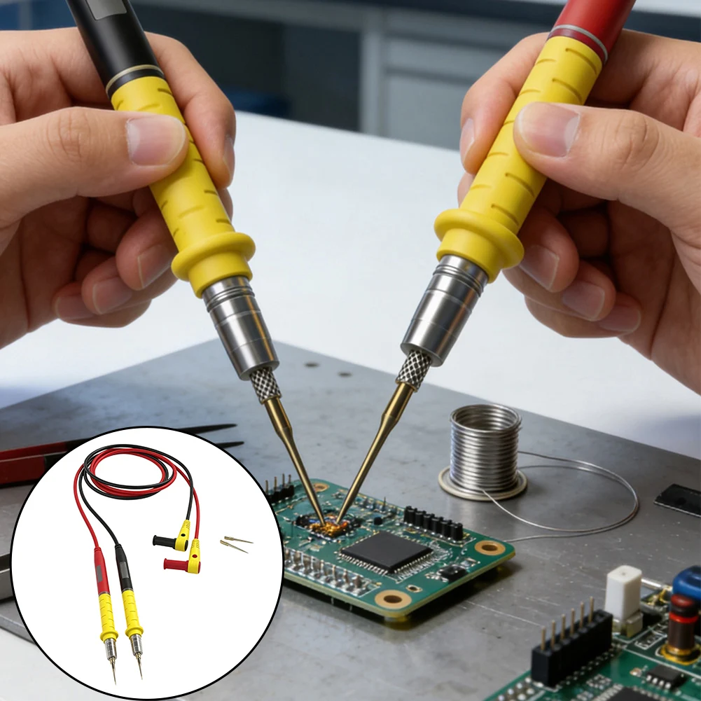 Professionele multimeter-testkabels voor een breed scala aan meters, met dikke siliconendraad voor nauwkeurige spanningsmeting