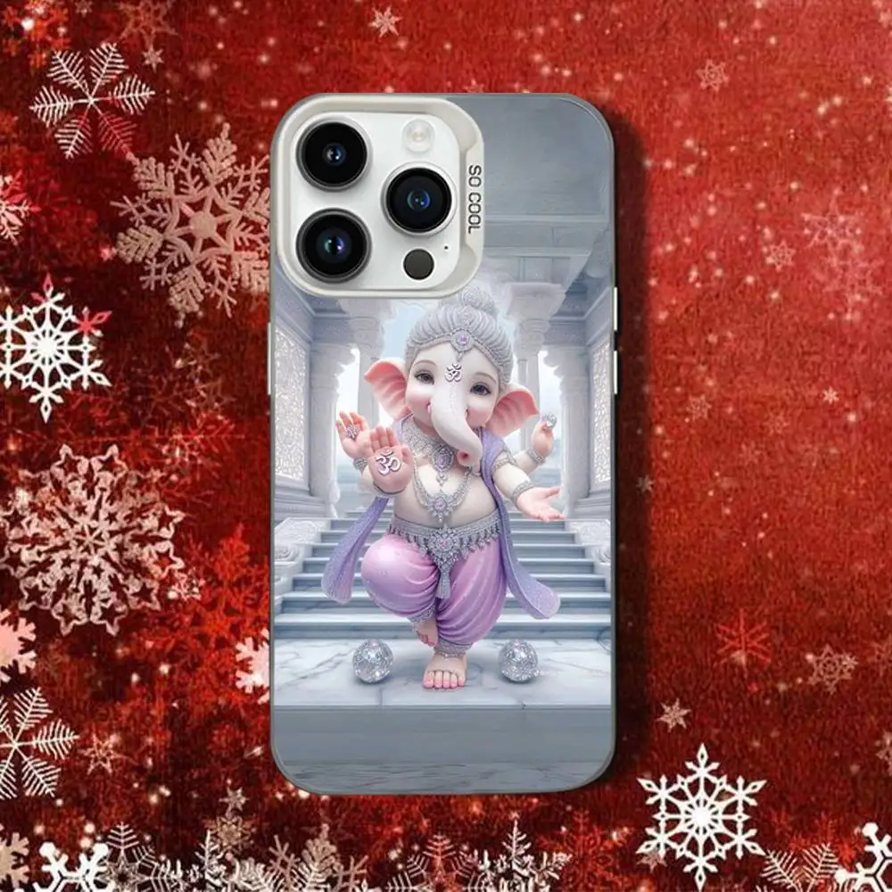 E-elefante legal deus ganesh para iphone 11,16,15,12,13,17,14, pro, se4, max, plus, air, mini capa de telefone branca luxuosa capa dura