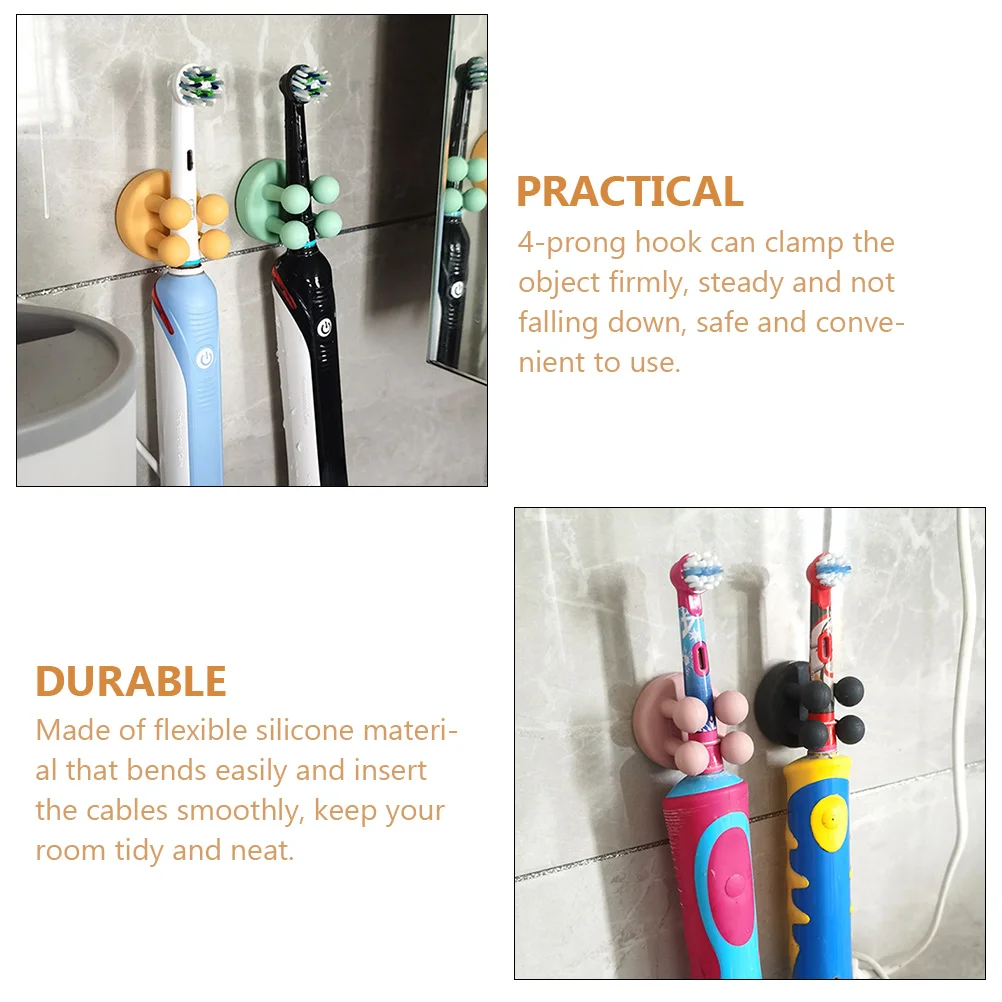 

silicone Cord Organizer Waterproof Wear-Resistant Cable Clips Wall Hook For Bathroom Kitchen Bedroom Cable Holder Clip Phone