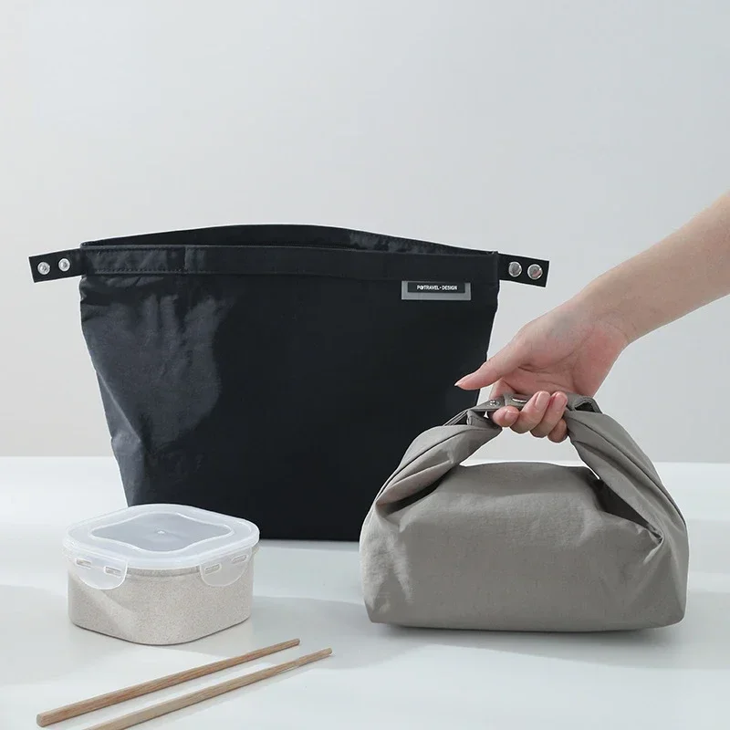 Women\'s Lunch Bag Office Worker Bring Meal Insulated Handbag Portable Picnic Bento Box Bag for Kids Fruit Fresh-keeping Pouch