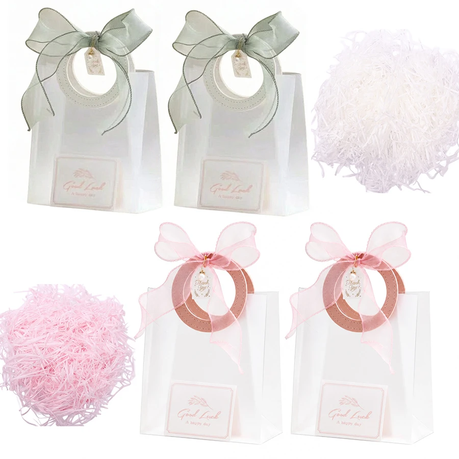 20PCS Elegant Frosted Gift Bag Delicate Design Birthday Wedding Party Holiday Gift Wrapping Special Occasion Present Package ZYF