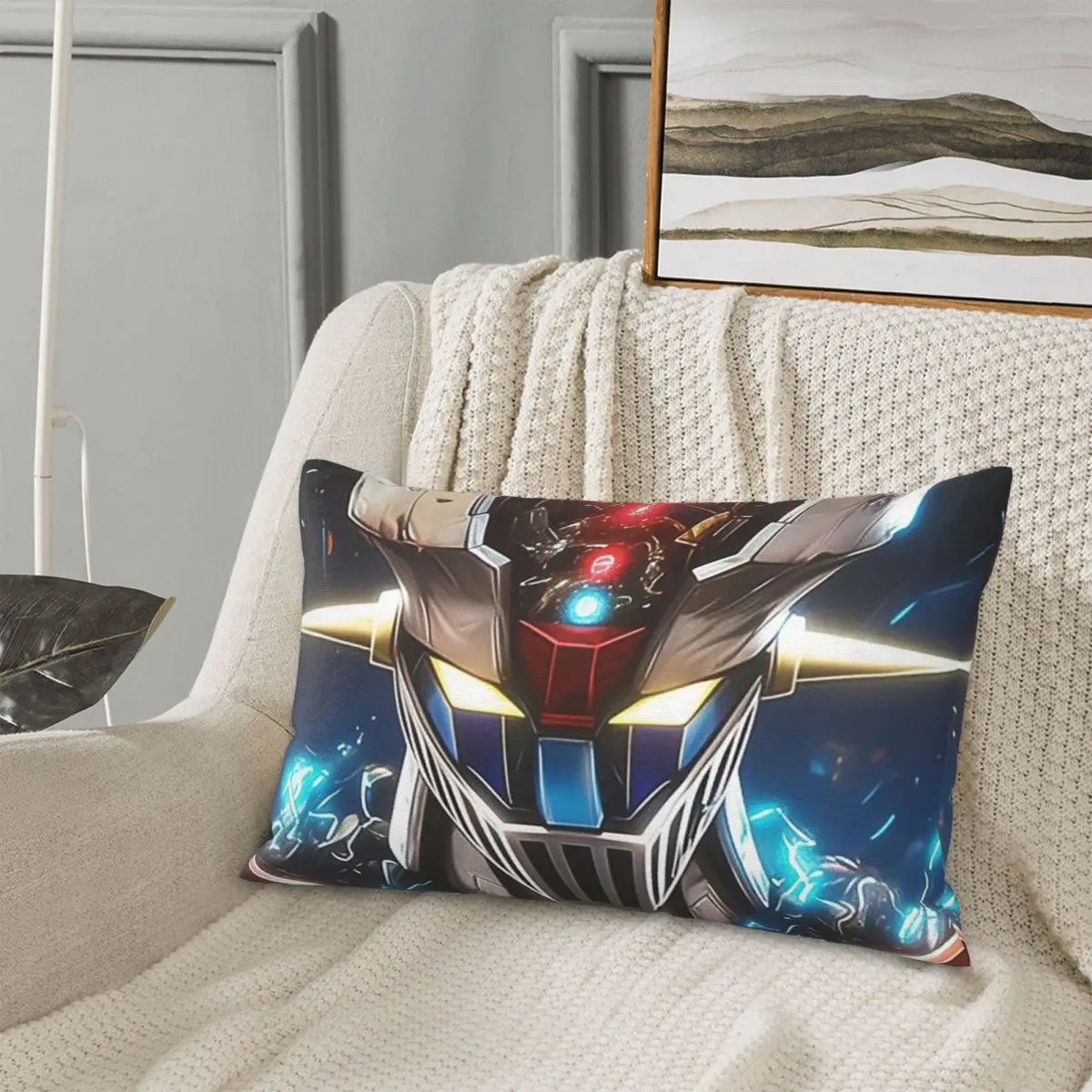 Mazinger Z Mad Robot Grendizer Anime Manga funda de almohada rectangular funda de cojín decorativa dormitorio cama hogar comodidad almohada