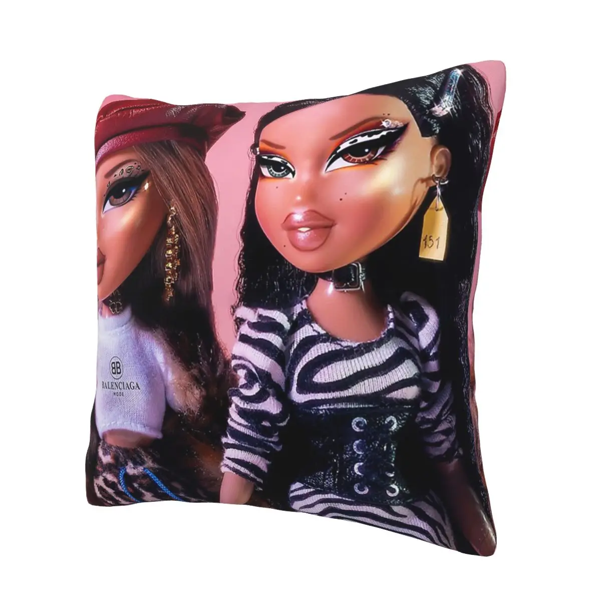 Wild Child Bratz animal Pillowcase Polyester Cushion Cover Decor Pillow Case Cover for Living Room Double-sided Printing