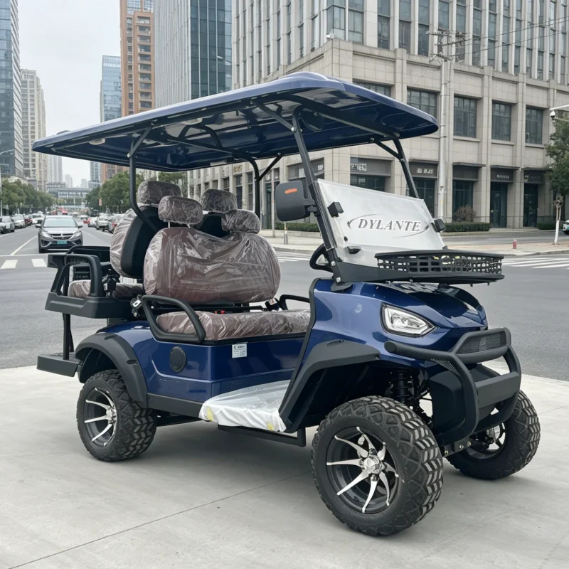 

China Factory Price Golf Cart New Street Legal 5kw 7Kw 45mph Speed Strong Power 72V 4 Seater Brand Off-Road Electric Golf Cart
