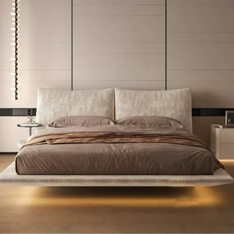 Princess Velvet Double Bed Bedrooms Comforter Modern Full Size Bed Frames Hotel Floating Platform Letto Matrimoniale Furniture