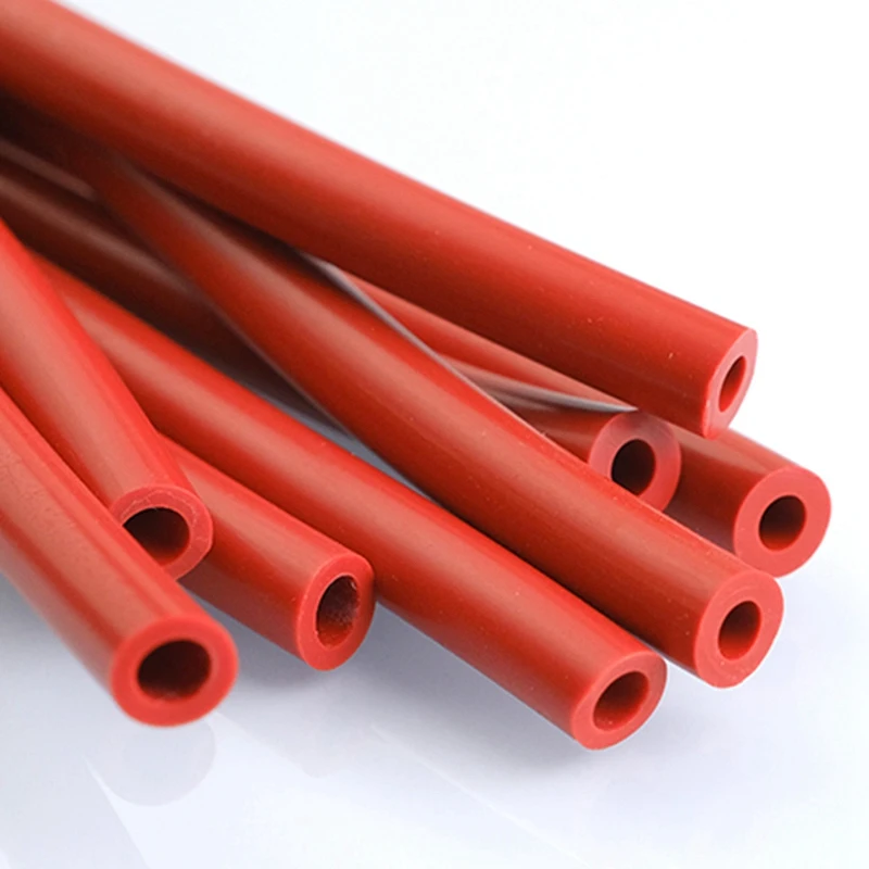 I.D2~32mm Rust Red Silicone Hose Heat Resistant Automobile Fuel Tank Pipe Vacuum Cooling Tube Air Pump Soft Rubber Hose