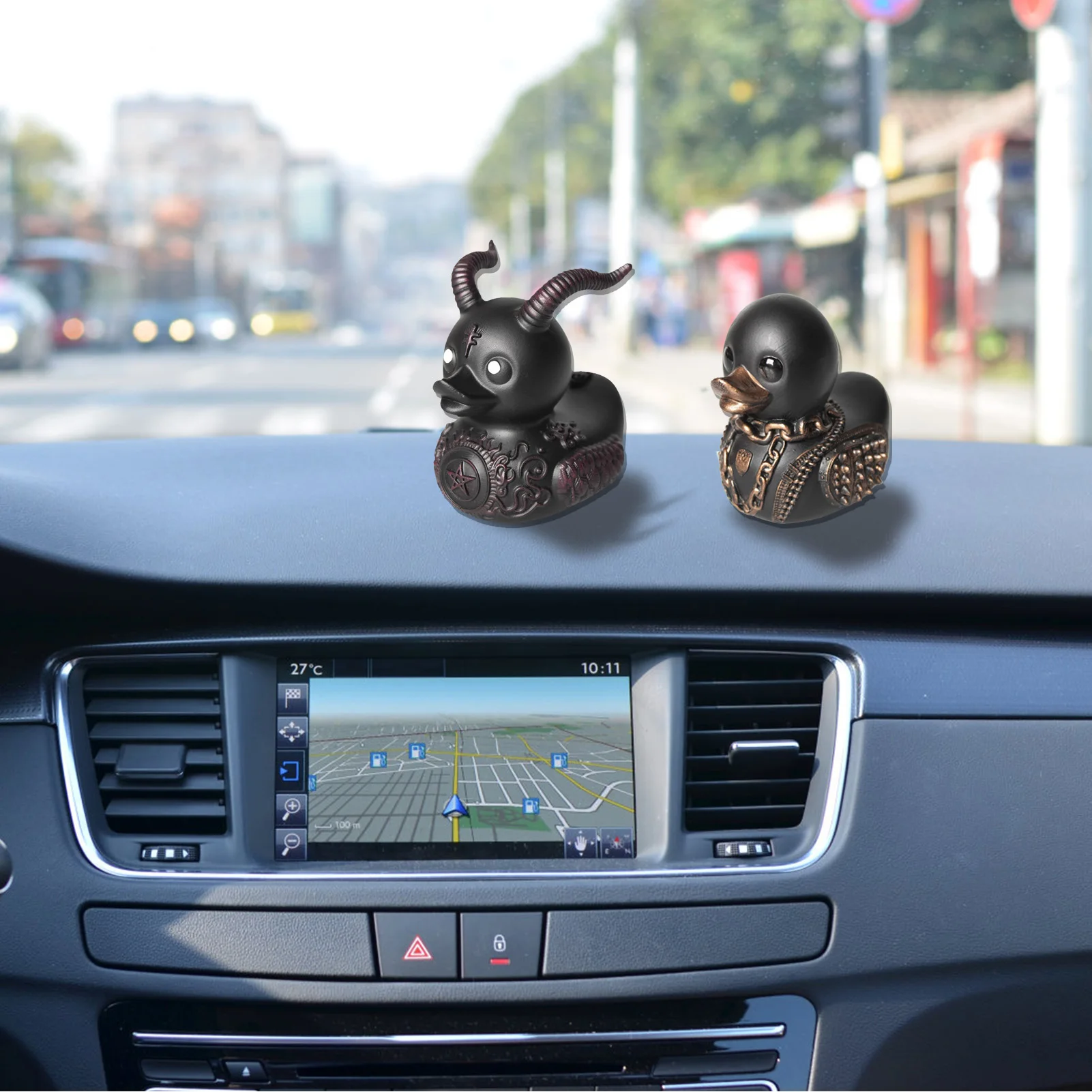 Cartoon Duck Car Interior Decoration Collectible Bath Toy Mini Duck Figurines Suitable for Home Office Table