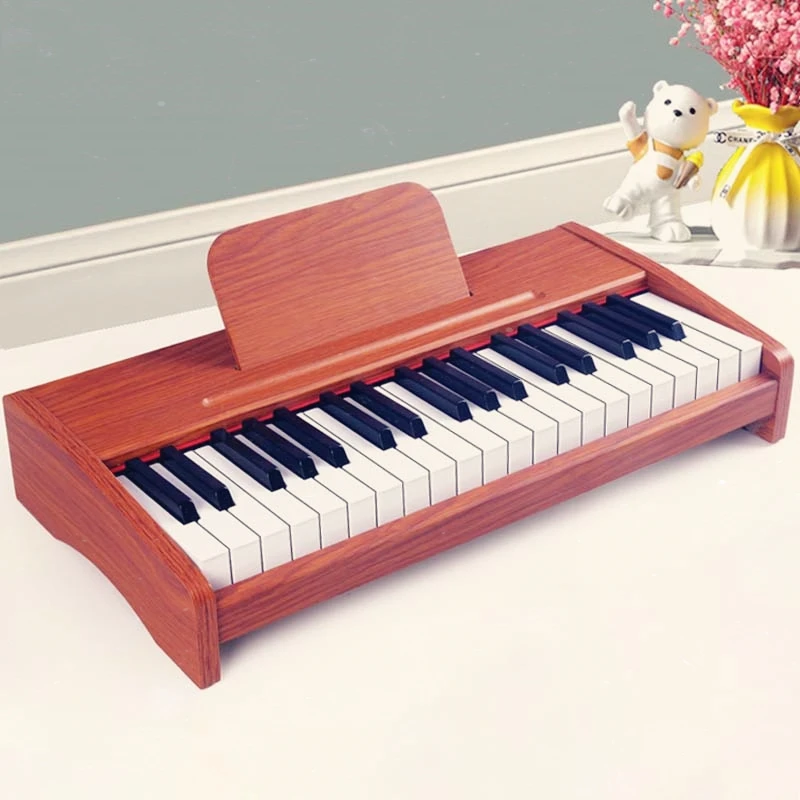 Children Bluetooth wooden piano beginners electronic piano toys year-old boys and girls gift upgrade version of professional per