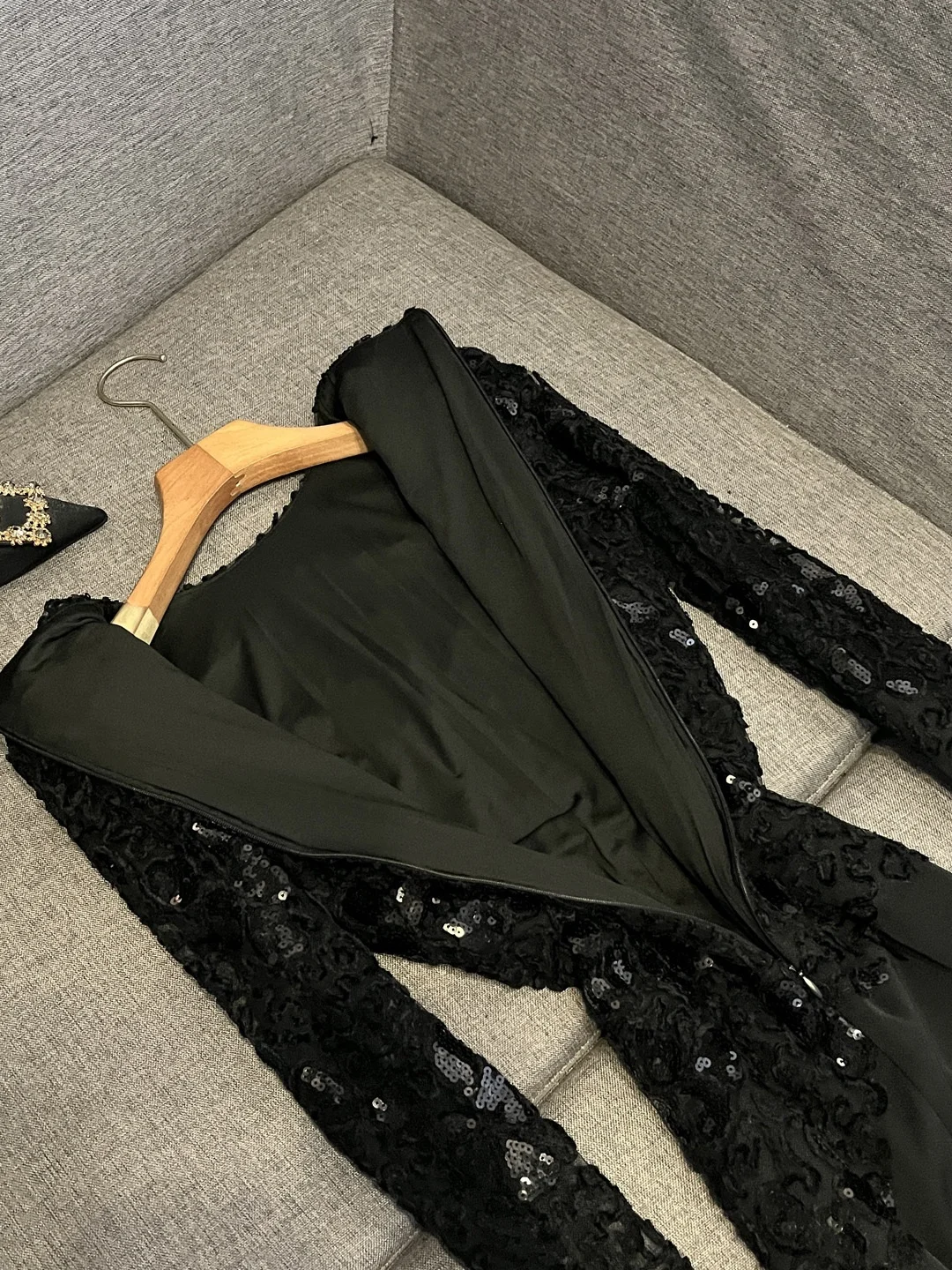 Ele طويل الدانتيل والتطريز الدكتور جولة Ne Svel سليم صالح الخريف الشتاء جديد Sle هيبورن Sle Ci تخفيف الدكتور #4