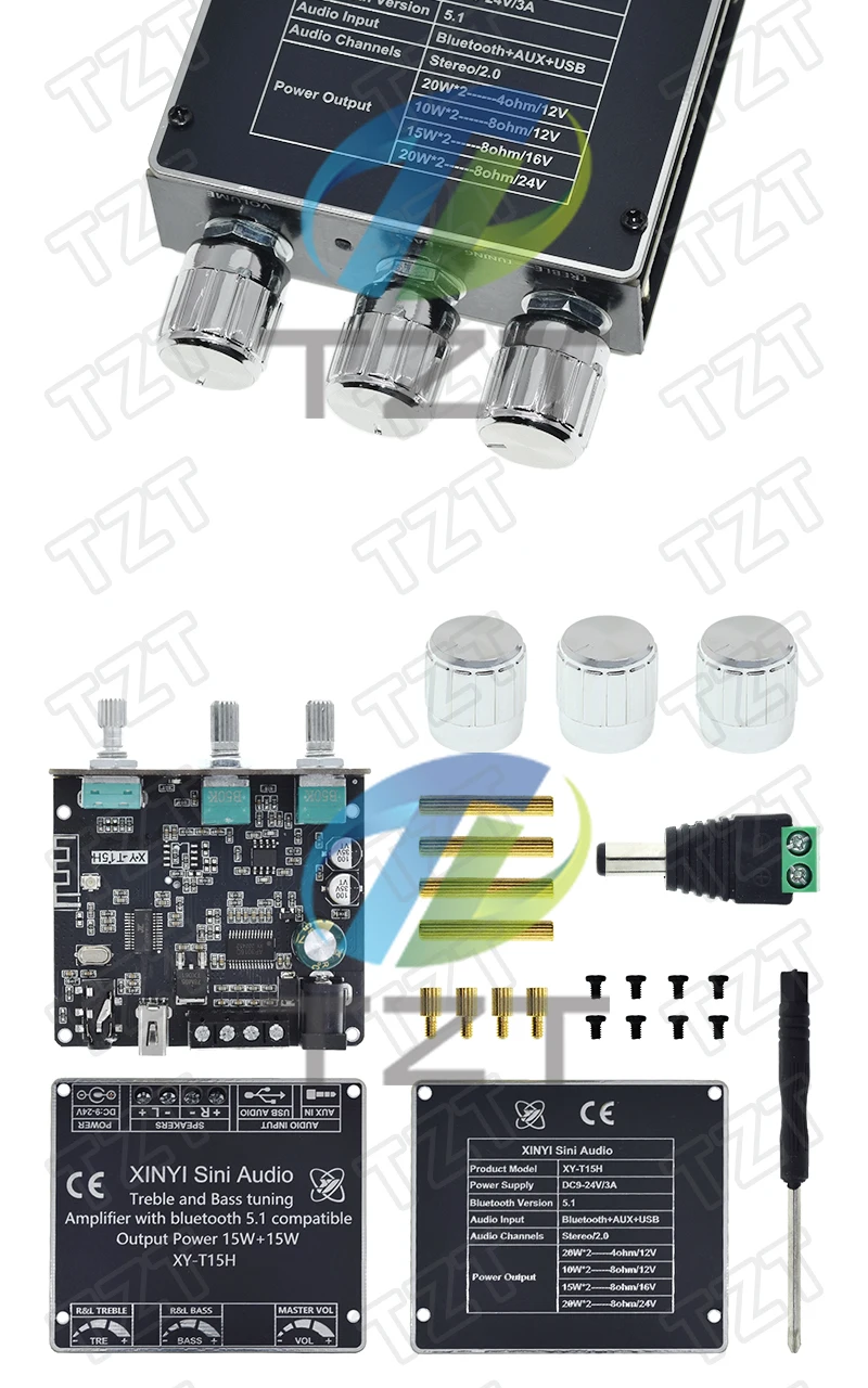 1/2 Stück XY-T15H Bluetooth 5.1 Digitaler Leistungsverstärker-Modul 15W+15W 2.0-Kanal Stereo-Verstärkerplatine für DIY Kabellose Lautsprecher – Detail 12