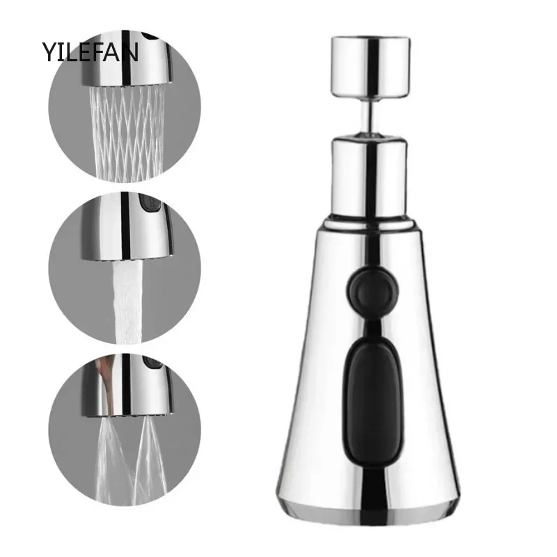 360° Swivel Faucet Dual-mode Faucet Aerator Kitchen Sink Aerator Multi-functional Robotic Arm Faucet Extension Replacement Part