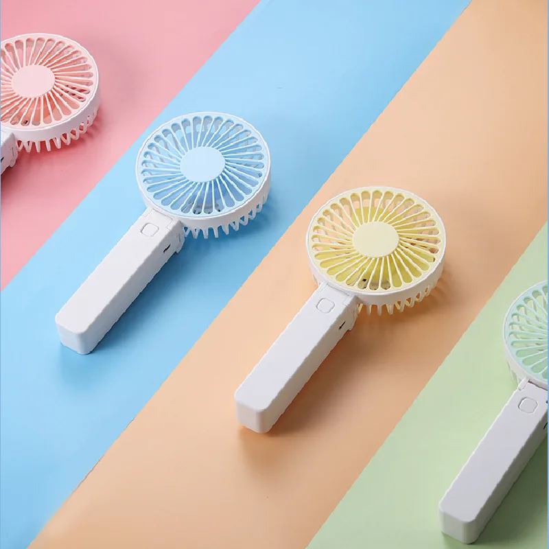 Summer Handheld Small Fan Convenient Foldable USB Rechargeable Desktop Outdoor Strong Wind Multi Range Adjustable Small Fan