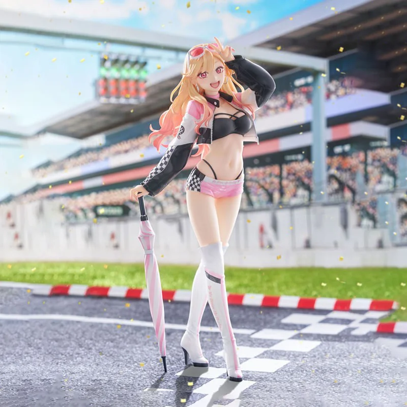 【ของแท้ 100%】ตุ๊กตา ANIPLEX Sono Bisque รุ่น Wa Koi O Suru Kitagawa Marin 1/7 Race Queen Ver.H=23CM ของสะสมตัวละครอนิเมะ ของเล่นโมเดล
