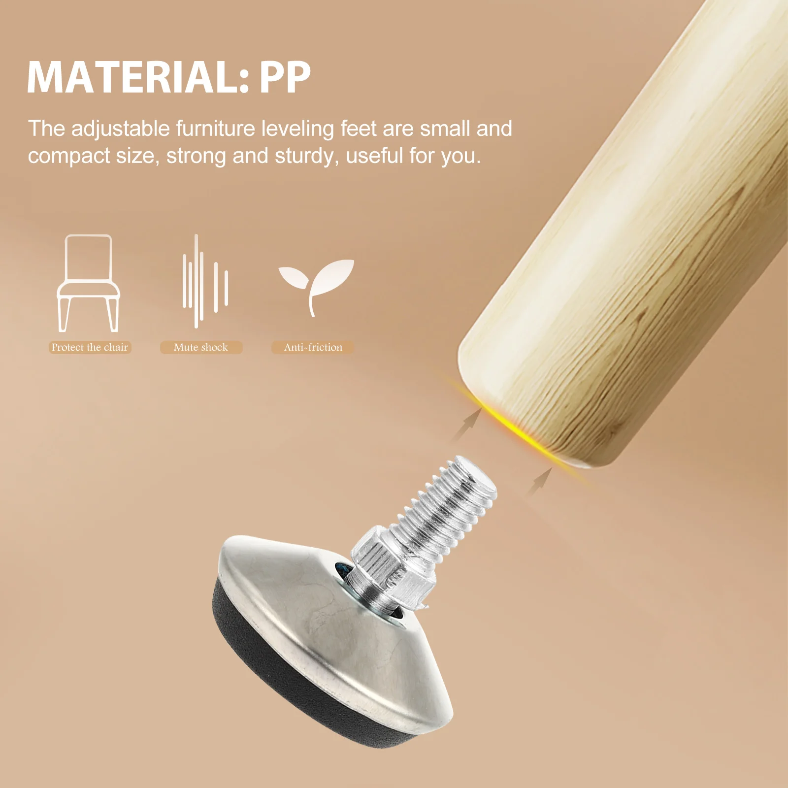 

10Pcs Adjustable Furniture Leg Straightener Leveling Feet Strong Durable for Table Chair Leveling Feet Furniture Levelers