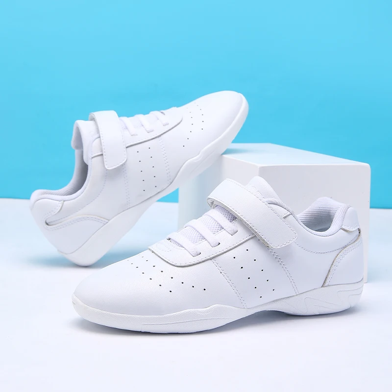 BAXINIER-zapatos de animadora juvenil para niñas, zapatillas de baile blancas, tenis de entrenamiento, zapatos aeróbicos de competición para niños