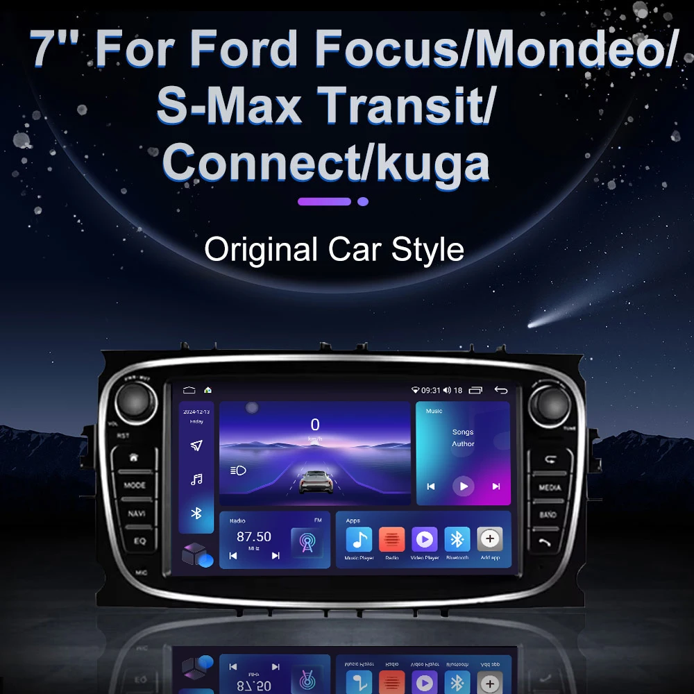 Car GPS Navigation Head Unuit For Ford Focus Mondeo C-MAX S-MAX Galaxy II Kuga Auto Radio Stereo Multimedia Player Carplay