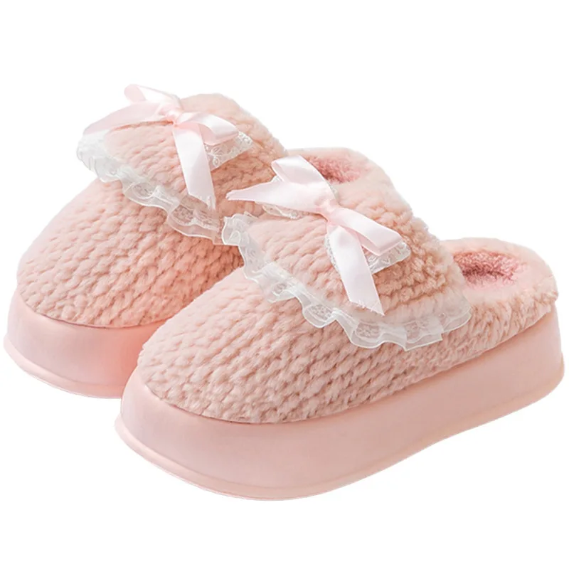 2024 nuove pantofole con zoccoli in pelliccia da donna inverno caldo diapositive robuste peluche antiscivolo pantofole da casa scarpe da camera da