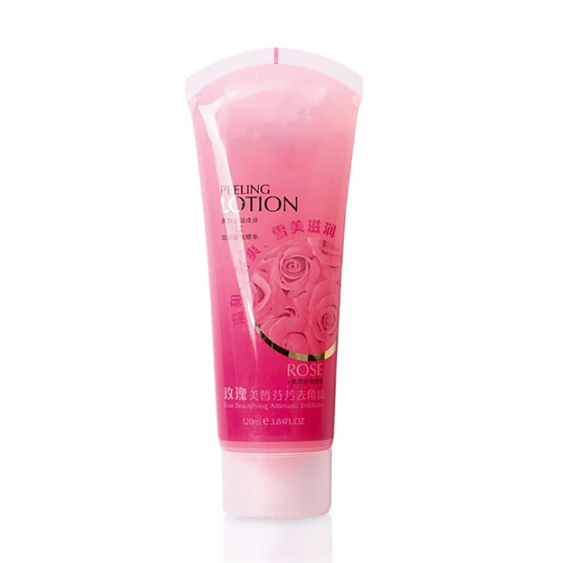Gel exfoliante Facial para mujer, exfoliante para eliminar la piel muerta, limpieza profunda Facial, loción hidratante de rosa, suministros para el cuidado de la piel, 120ML, 1 unidad