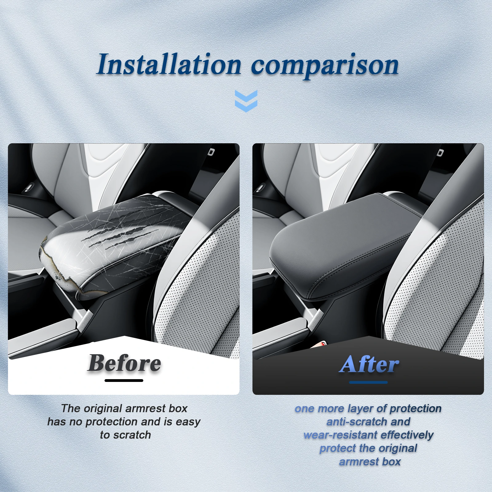 Car Central Control Armrest Cover Pad For Volkswagen Tiguan 2025 2026 Armrest Pad Auto Interior For VW Tiguan 2025 Accessories