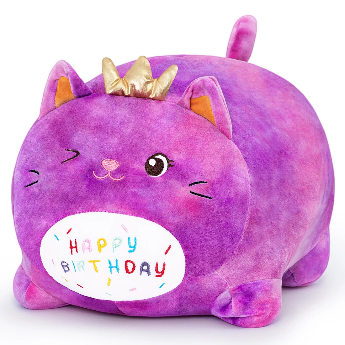 9.8インチ/15.7インチの猫のぬいぐるみ、誕生日プレゼント、紫色の猫のぬいぐるみ枕、柔らかいぬいぐるみ、子供や彼女への誕生日プレゼント